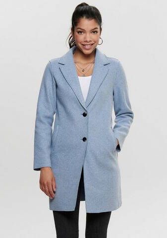Only Single-Breasted Coats Blauw Dames
