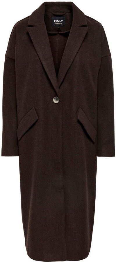 Only Oversized mantel met reverskraag model 'Emma'