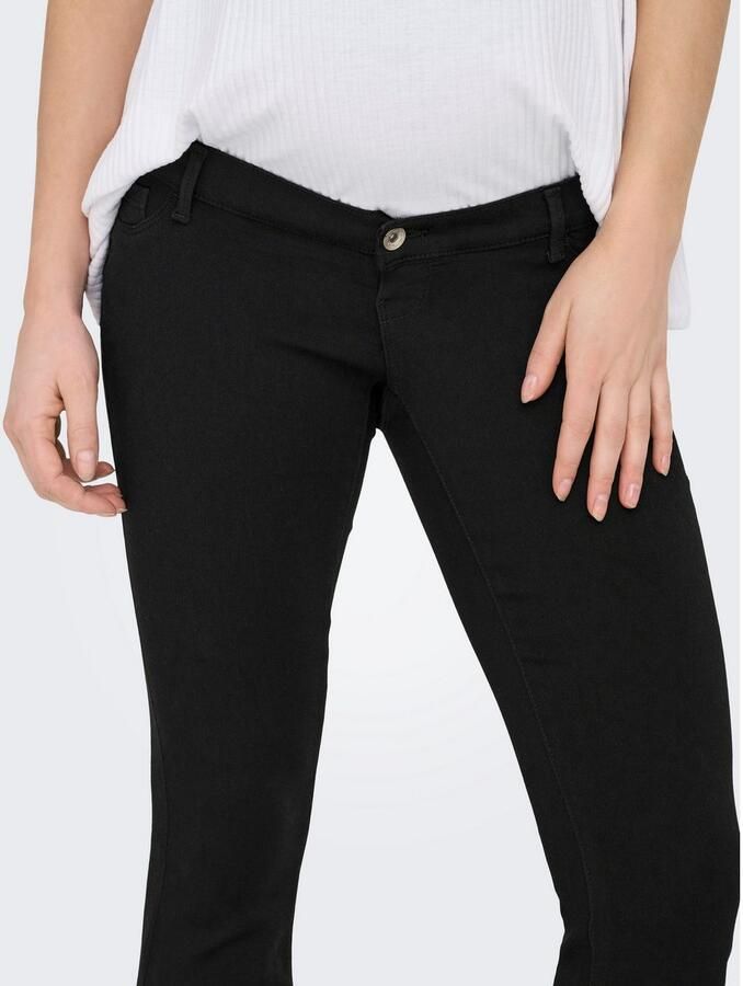 ONLY MATERNITY low waist zwangerschapskleding flared jeans black denim