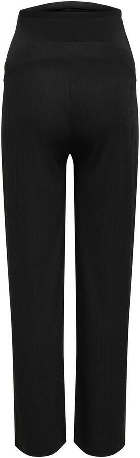 ONLY MATERNITY ribgebreide zwangerschapsbroek zwart Dames Polyester Effen XXL - Foto 6