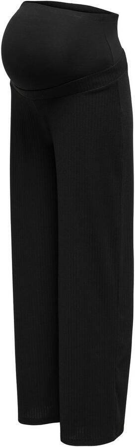 ONLY MATERNITY ribgebreide zwangerschapsbroek zwart Dames Polyester Effen XXL - Foto 7