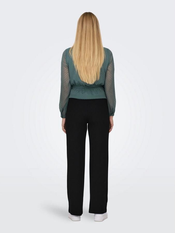 ONLY MATERNITY ribgebreide zwangerschapsbroek zwart Dames Polyester Effen XXL - Foto 5