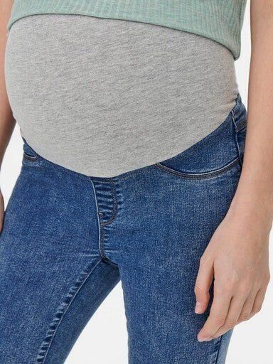 ONLY MATERNITY skinny zwangerschapsjeans OLMRAIN stonewashed Blauw Dames Viscose XL-32 - Foto 3