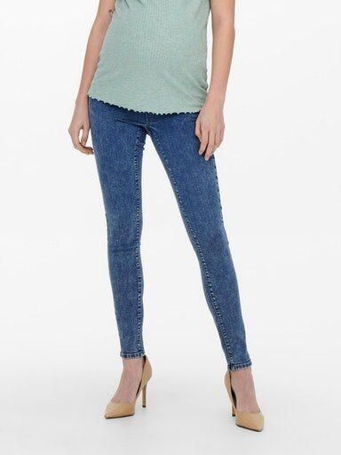 ONLY MATERNITY skinny zwangerschapsjeans OLMRAIN stonewashed Blauw Dames Viscose XL-32 - Foto 4