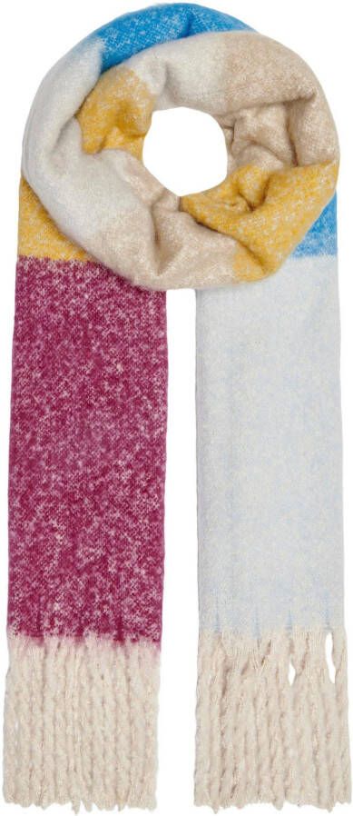 Only Onljenna life stripe brush scarf cc dream blue str Blauw Dames
