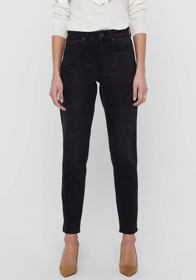 ONLY high waist mom jeans ONLVENEDA black denim
