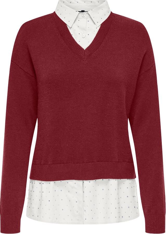 Only 2-in-1-trui ONLDAGMAR LS COLLAR MIX KNT