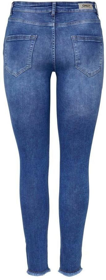 Only Ankle jeans ONLBLUSH – Enkeljeans met open zomen voor moderne looks Schuureffecten modieus skinny fit ronde hals regular fit - Foto 6