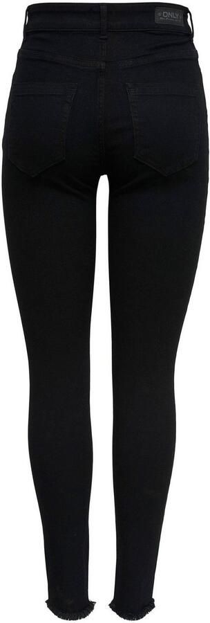 Only Zwarte effen jeans met ritssluiting en knoopsluiting Black Dames - Foto 12