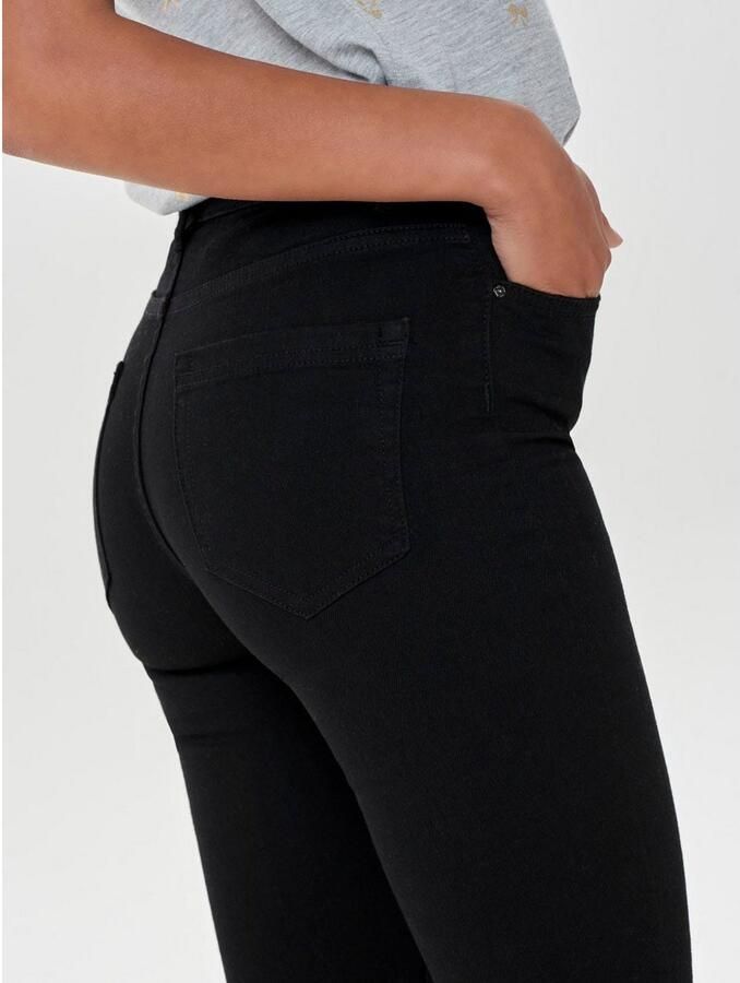 Only Zwarte effen jeans met ritssluiting en knoopsluiting Black Dames - Foto 5