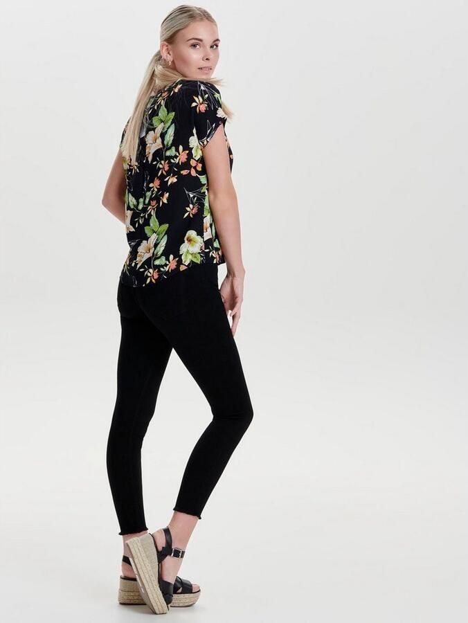 Only Zwarte effen jeans met ritssluiting en knoopsluiting Black Dames - Foto 6