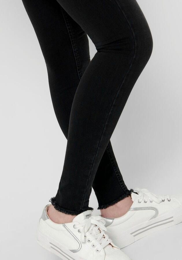 Only Zwarte effen damesjeans met ritssluiting en knoopsluiting Black Dames - Foto 3