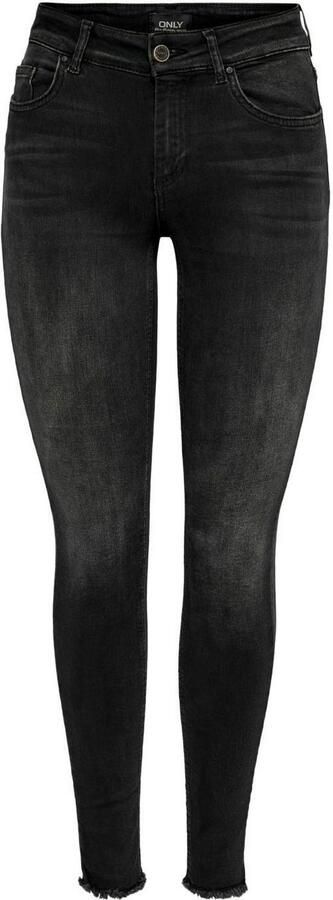 Only Zwarte effen damesjeans met ritssluiting en knoopsluiting Black Dames - Foto 6