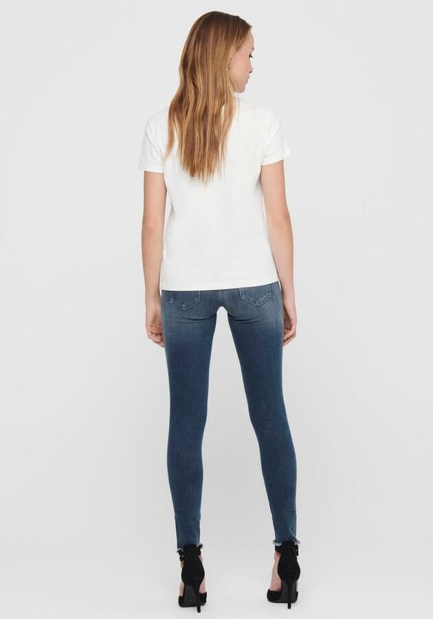 Only Blauwe Effen Dames Jeans met Rits en Knoopsluiting Blue Dames - Foto 8