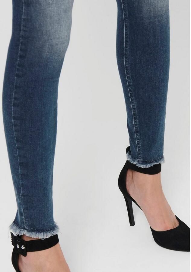Only Blauwe Effen Dames Jeans met Rits en Knoopsluiting Blue Dames - Foto 6