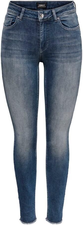 Only Blauwe Effen Dames Jeans met Rits en Knoopsluiting Blue Dames - Foto 9