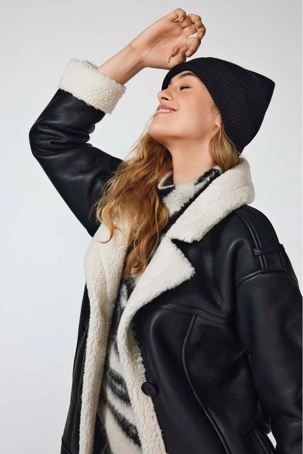 Only Beanie met brede omslag model 'ZENNA'