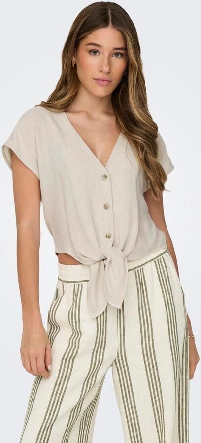 Only Regular fit blouse van een mix van viscose en linnen model 'SIESTA' - Foto 8