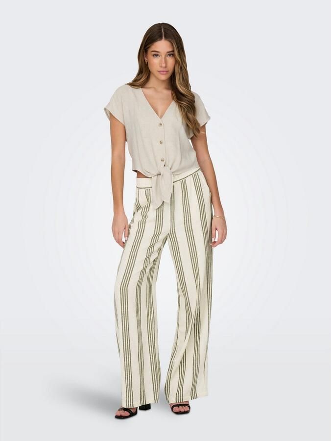 Only Regular fit blouse van een mix van viscose en linnen model 'SIESTA' - Foto 7