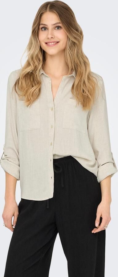 Only Blouse met lange mouwen ASMIN-SIESTA LS LINEN BL SHIRT PNT - Foto 6