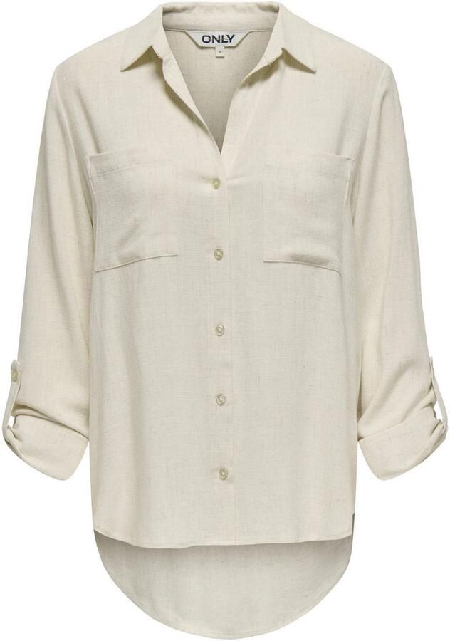 Only Blouse met lange mouwen ASMIN-SIESTA LS LINEN BL SHIRT PNT - Foto 5