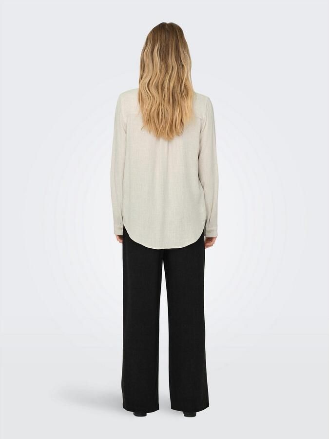 Only Blouse met lange mouwen ASMIN-SIESTA LS LINEN BL SHIRT PNT - Foto 4