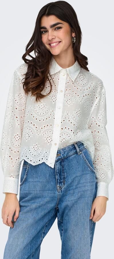 Only Relaxed fit overhemdblouse van puur katoen model 'VALAIS' - Foto 7