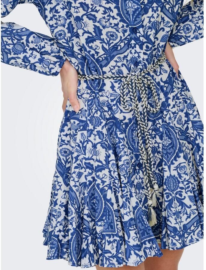 Only Getailleerde blousejurk met all-over motief model 'LUMINA'