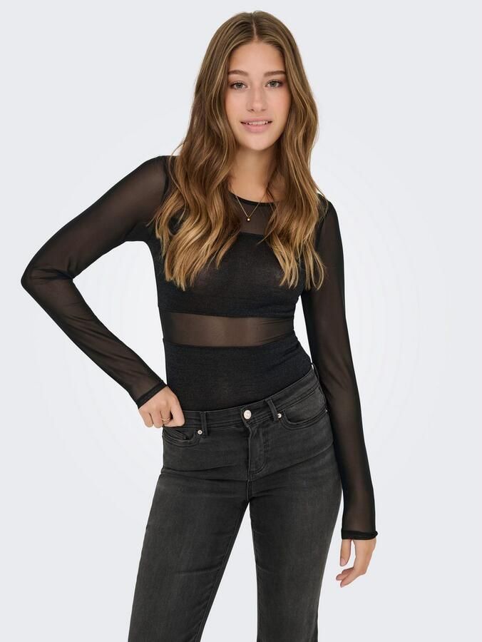 Only Body met lange mouwen ONLESTHER GLITTER L S BODY JRS - Foto 2