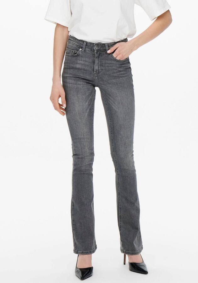 Only Grijze effen damesjeans met ritssluiting en knoopsluiting Gray Dames - Foto 8