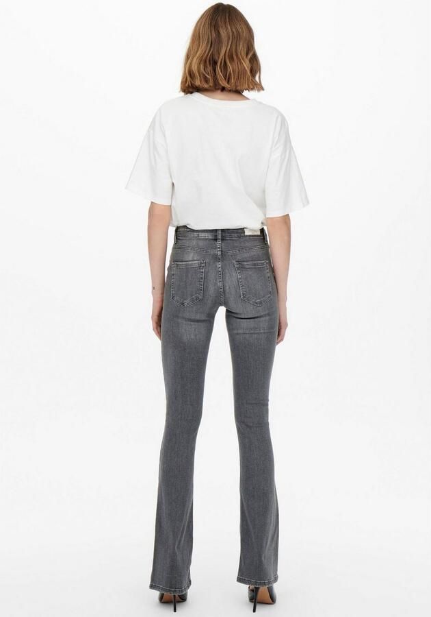 Only Grijze effen damesjeans met ritssluiting en knoopsluiting Gray Dames - Foto 6