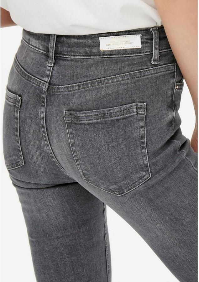 Only Grijze effen damesjeans met ritssluiting en knoopsluiting Gray Dames - Foto 4