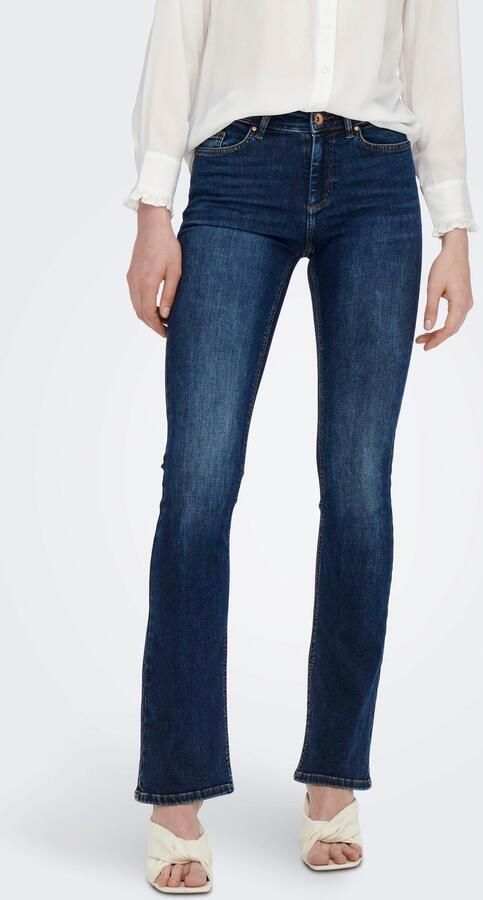 Only Veelzijdig Wit Katoenen Overhemd met Trekkoord Detail Blue Dames - Foto 8