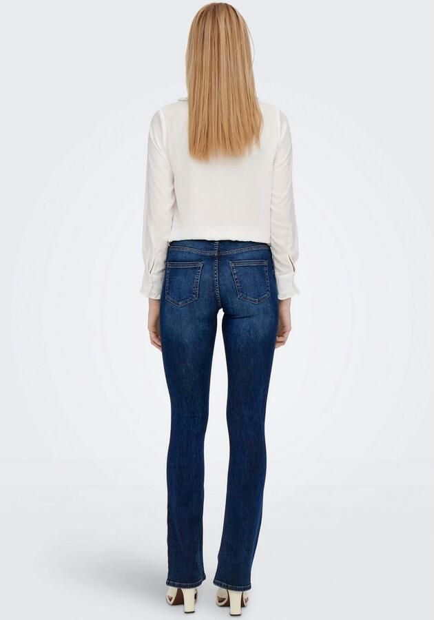 Only Veelzijdig Wit Katoenen Overhemd met Trekkoord Detail Blue Dames - Foto 4