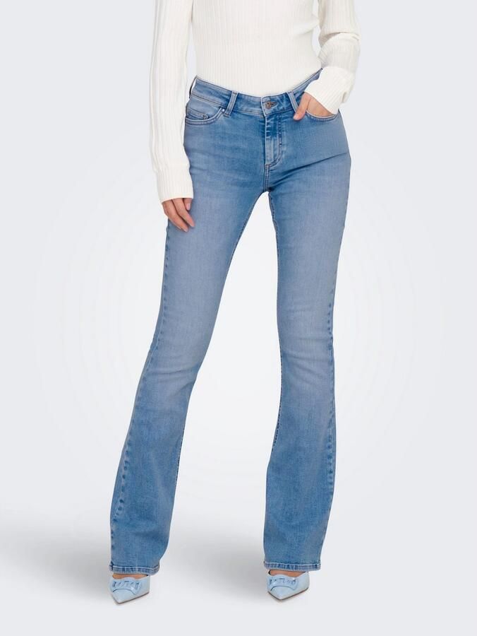 Only Regular fit bootcut jeans van katoenmix model 'BLUSH' - Foto 4