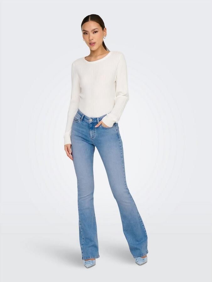 Only Regular fit bootcut jeans van katoenmix model 'BLUSH' - Foto 5