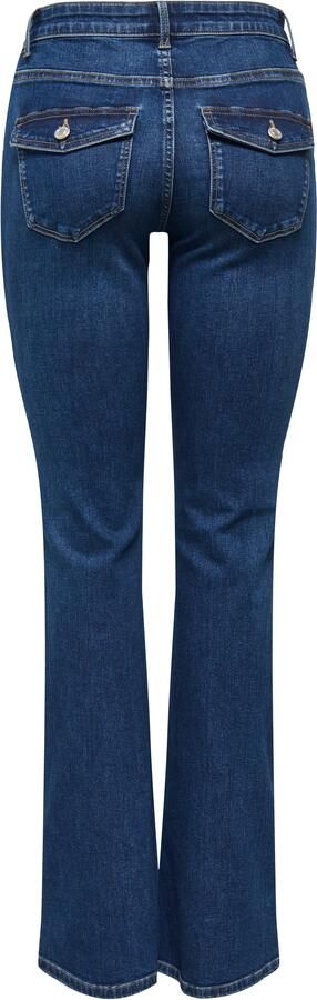 ONLY Onlblush Mw B-P Flared Dnm Pim134 Noos flared jeans donkerblauw - Foto 3