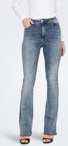ONLY high waist flared jeans ONLMILA medium blue denim - Foto 12