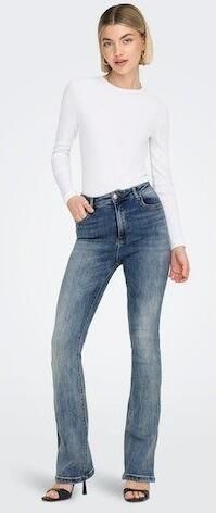 ONLY high waist flared jeans ONLMILA medium blue denim - Foto 10