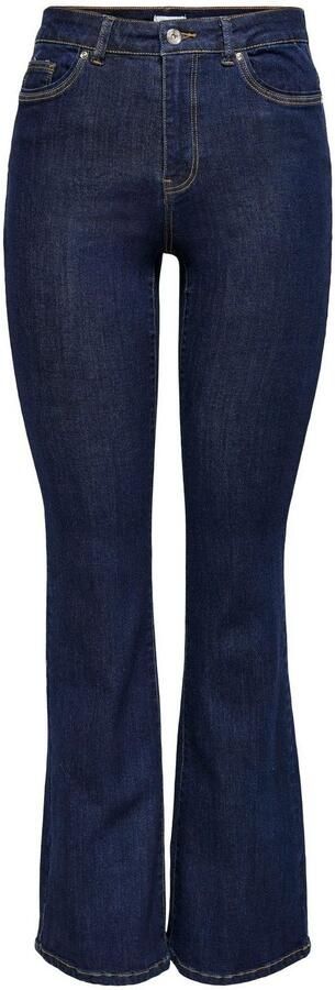 ONLY high waist flared jeans ONLWAUW dark blue denim - Foto 7