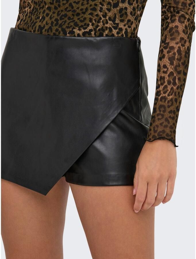 Only Regular fit skort in kunstleerlook model 'MIST' - Foto 2