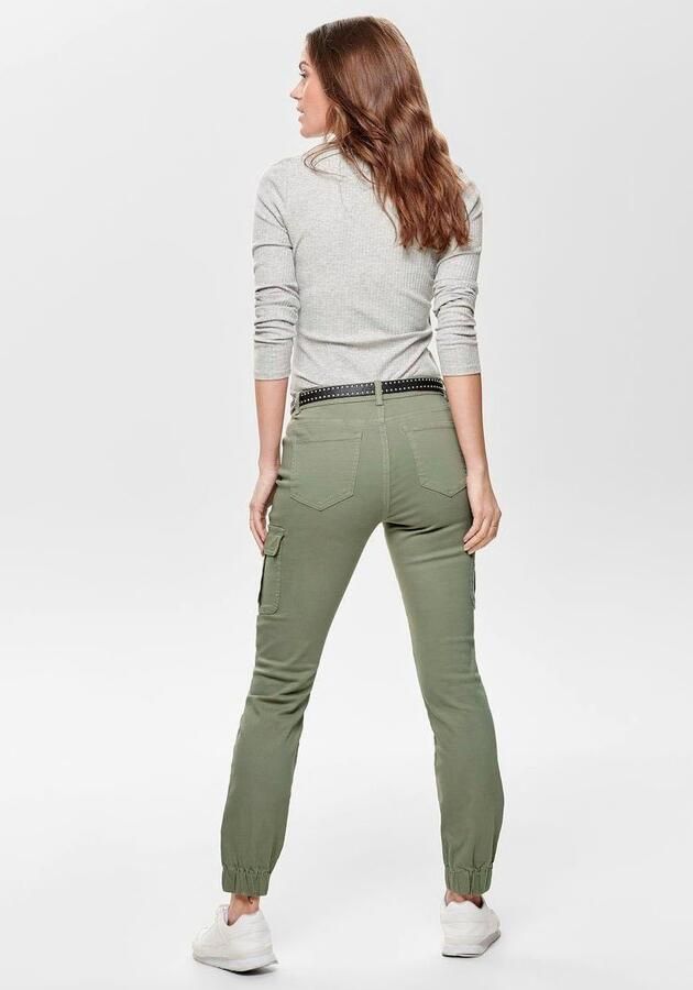 Only Groene damesbroek met rits en knoop Green Dames - Foto 5