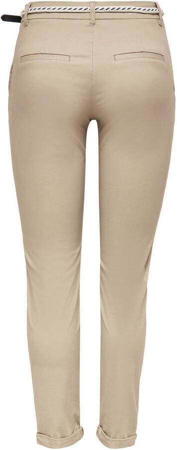 Only Chino ONLBIANA – Chinobroek met riem en omslagzoom - Foto 7