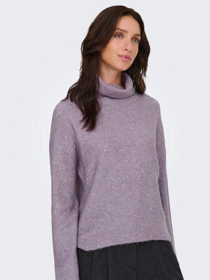 Only Coltrui ONLARIZONA LS SEQUINS ROLLNECK PULL KNT - Foto 4