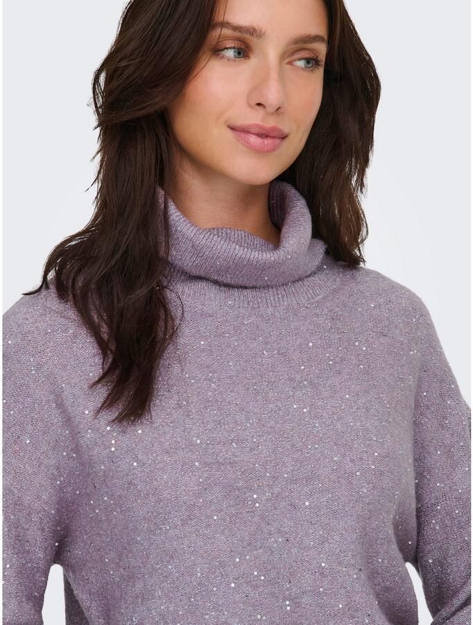 Only Coltrui ONLARIZONA LS SEQUINS ROLLNECK PULL KNT