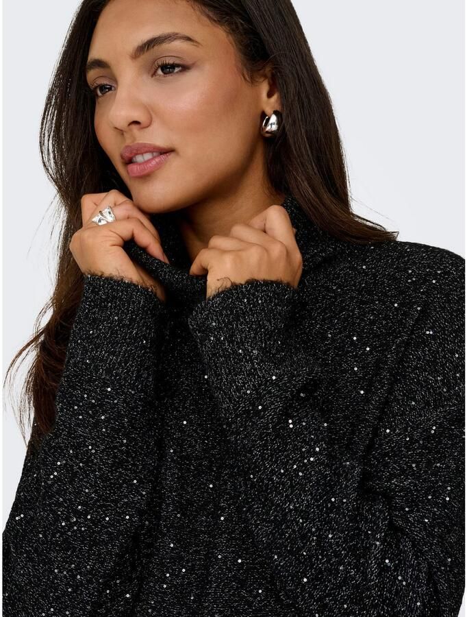 Only Coltrui ONLARIZONA LS SEQUINS ROLLNECK PULL KNT