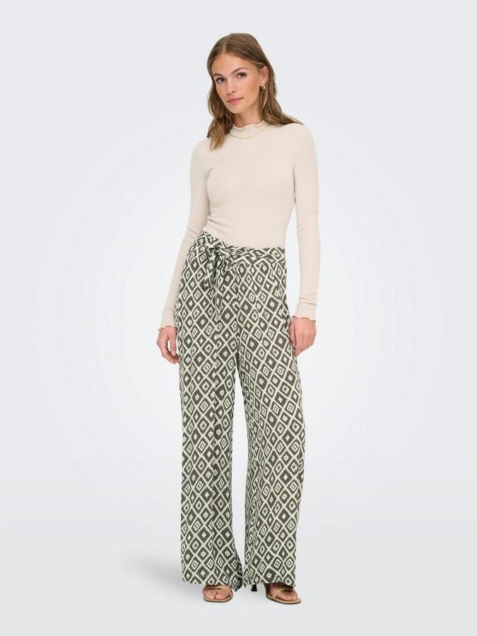 Only Comfortbroek ONLPAKJA LIFE AOP BELT PANTS WVN NOOS - Foto 4