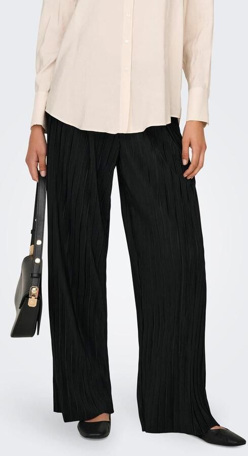 Only Regular fit wijde broek in plissélook model 'RAVENNA' - Foto 6