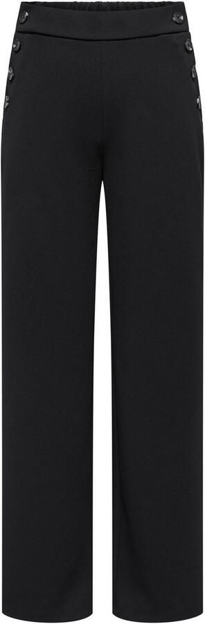 ONLY wide leg regular waist casual broek zwart - Foto 7