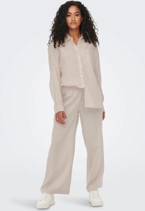 Only Comfortbroek ONLTOKYO – Zomerbroek met linnen en elastische band - Foto 5